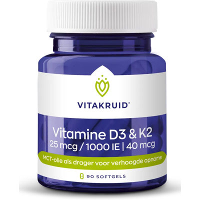 Vitakruid Vitamine D3 & k2 Softgels Vitakruid Vitamine D3 & k2 Softgels
