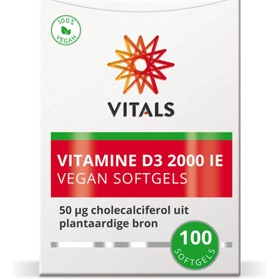 Vitals Vitamine D3 2000ie Softgels Vitals Vitamine D3 2000ie Softgels
