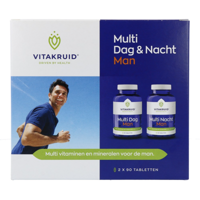 Vitakruid Multi Man 180 Tabletten - Dag & Nacht Supplement Vitakruid Multi Man 180 Tabletten - Dag & Nacht Supplement