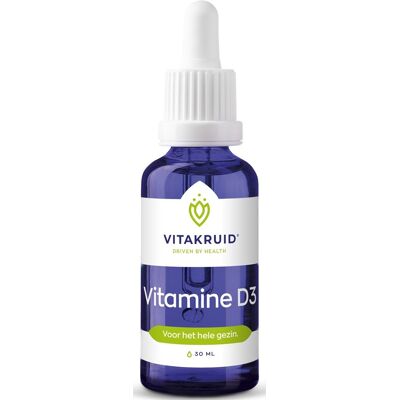 Vitakruid Vitamine D3 druppels - Vloeibaar, Gezin, Ondersteunt Botten & Immuunsysteem Vitakruid Vitamine D3 druppels - Vloeibaar, Gezin, Ondersteunt Botten & Immuunsysteem