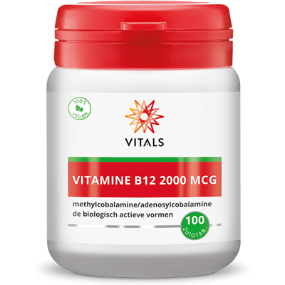 Vitals Vitamine B12 2000 mcg - 100 Zuigtabletten Vitals Vitamine B12 2000 mcg - 100 Zuigtabletten