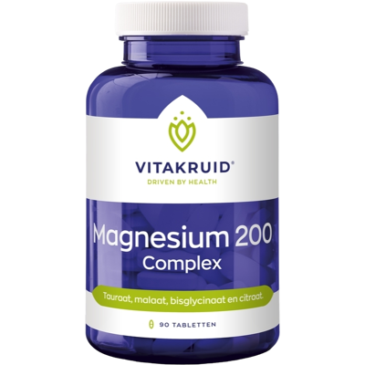 Vitakruid Magnesium 200 Complex Tauraat Malaat Bisglycinaat 90 Vitakruid Magnesium 200 Complex Tauraat Malaat Bisglycinaat 90