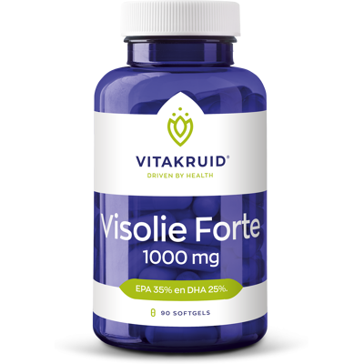 Vitakruid Visolie Forte 1000 mg EPA 35% DHA 25% - Visolie Omega-3 90 Softgels Vitakruid Visolie Forte 1000 mg EPA 35% DHA 25% - Visolie Omega-3 90 Softgels