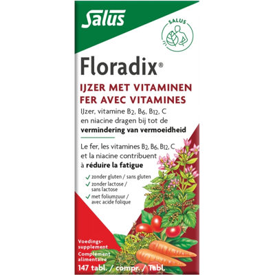 Salus Floradix IJzer Tabletten - Voedingssupplement Salus Floradix IJzer Tabletten - Voedingssupplement