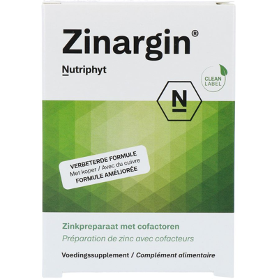 Nutriphyt Zinargin - Zinksupplement 60 Tabletten Nutriphyt Zinargin - Zinksupplement 60 Tabletten