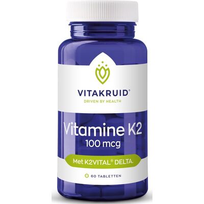 Vitakruid Vitamine K2 100 mcg Tabletten Vitakruid Vitamine K2 100 mcg Tabletten