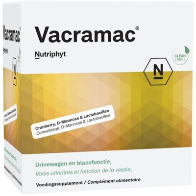 Nutriphyt Vacramac - Cranberry D-mannose Probiotica Urineondersteuning Nutriphyt Vacramac - Cranberry D-mannose Probiotica Urineondersteuning