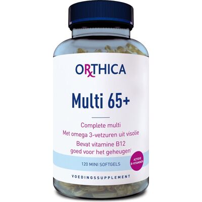 Orthica Multi 65+ - Ondersteunt gezond ouder worden - 120 Softgels Orthica Multi 65+ - Ondersteunt gezond ouder worden - 120 Softgels