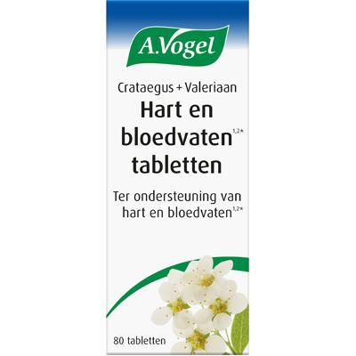 A.Vogel Crataegus + Valeriaan Hart en Bloedvaten Tabletten A.Vogel Crataegus + Valeriaan Hart en Bloedvaten Tabletten