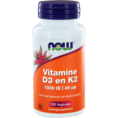 NOW D3 1000 IE & Vitamine K2 Capsules NOW D3 1000 IE & Vitamine K2 Capsules
