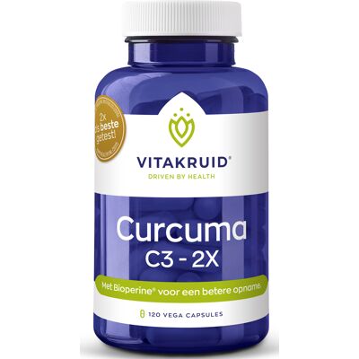 Vitakruid Curcuma C3-2X - 120 vegetarische capsules Vitakruid Curcuma C3-2X - 120 vegetarische capsules