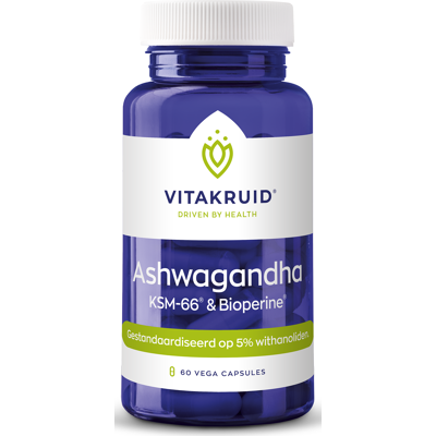 Vitakruid Ashwagandha KSM-66 & BioPerine - Voedingssupplement Vitakruid Ashwagandha KSM-66 & BioPerine - Voedingssupplement