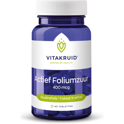 Vitakruid Actief Foliumzuur Quatrefolic® 5-MTHF 400 mcg Vitakruid Actief Foliumzuur Quatrefolic® 5-MTHF 400 mcg