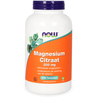 Now Foods Magnesiumcitraat 200 mg - Ondersteunt spieren en zenuwen - Sterke botten - Energie Now Foods Magnesiumcitraat 200 mg - Ondersteunt spieren en zenuwen - Sterke botten - Energie