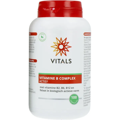 Vitals Vitamine B Complex Actief - Hooggedose B-vitaminen supplement Vitals Vitamine B Complex Actief - Hooggedose B-vitaminen supplement