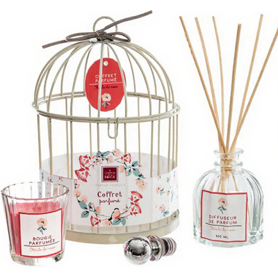Atmosphera LOLA POESIE Cadeau Vogelkooi - Kaars + Aroma, Roos Atmosphera LOLA POESIE Cadeau Vogelkooi - Kaars + Aroma, Roos