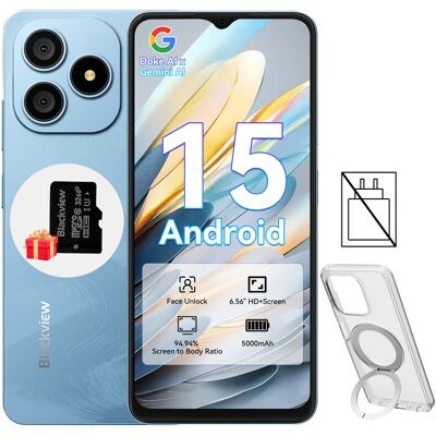 Blackview Wave 9C SIM-freies Smartphone mit Android 15, 12 GB (4+8) RAM + 128 GB ROM/2 TB TF, 6,56" HD+, 5000 mAh, preisgünstiges Smartphone, IP54, 13 MP + 8 MP, Fingerabdrucksensor/GPS/OTG/32 GB TF-Karte/Hülle mit Ringhalterung Blackview Wave 9C SIM-freies Smartphone mit Android 15, 12 GB (4+8) RAM + 128 GB ROM/2 TB TF, 6,56" HD+, 5000 mAh, preisgünstiges Smartphone, IP54, 13 MP + 8 MP, Fingerabdrucksensor/GPS/OTG/32 GB TF-Karte/Hülle mit Ringhalterung