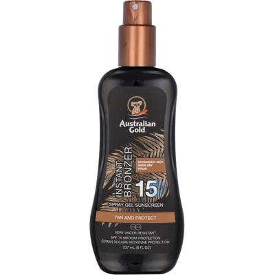 Australian Gold Spray Gel met Bronzers SPF 15 (100 ml) Australian Gold Spray Gel met Bronzers SPF 15 (100 ml)