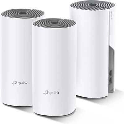TP-Link Deco E4 (3-pack) Dual-band (2,4 GHz / 5 GHz) Wi-Fi 5 (802.11ac) Wit, Grijs 2 Intern TP-Link Deco E4 (3-pack) Dual-band (2,4 GHz / 5 GHz) Wi-Fi 5 (802.11ac) Wit, Grijs 2 Intern