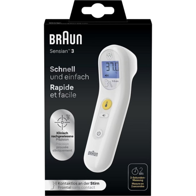 BRAUN BNT050WE digitaal thermometer, nauwkeurige lichaamstemperatuurmeting, medisch hulpmiddel voor thuis BRAUN BNT050WE digitaal thermometer, nauwkeurige lichaamstemperatuurmeting, medisch hulpmiddel voor thuis