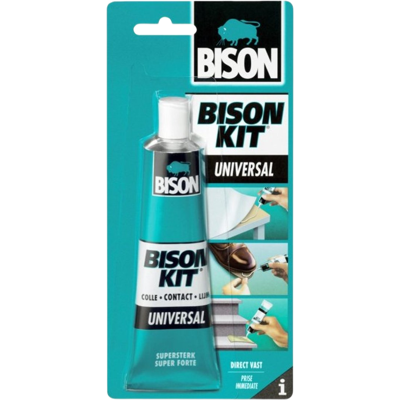 Bison Kit® tube 100 ml, sterke, universele contactlijm, vochtbestendig, vorstbestendig, -40°C tot +70°C, eenvoudig in gebruik, voor ontelbare reparaties Bison Kit® tube 100 ml, sterke, universele contactlijm, vochtbestendig, vorstbestendig, -40°C tot +70°C, eenvoudig in gebruik, voor ontelbare reparaties