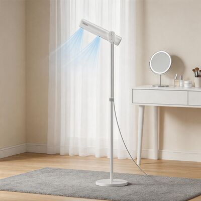 PINSSLE A1D Negatieve Ionen Handsfree Standaard Haardroger met Draadloze Afstandsbediening, Dubbele Luchtuitlaat voor Snel Drogen en Glad Haar PINSSLE A1D Negatieve Ionen Handsfree Standaard Haardroger met Draadloze Afstandsbediening, Dubbele Luchtuitlaat voor Snel Drogen en Glad Haar