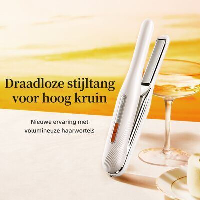 Lena draadloze stijltang met 12 mm gebogen plaat, MCH-verwarmingstechnologie, volumegevend, hoog topmodel, 150 g Lena draadloze stijltang met 12 mm gebogen plaat, MCH-verwarmingstechnologie, volumegevend, hoog topmodel, 150 g