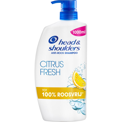 HEAD&SHOULDERS Head & Shoulders Citrus Fresh Anti-Roos Shampoo - Vet Haar - 1000 ml - Dagelijks Gebruik HEAD&SHOULDERS Head & Shoulders Citrus Fresh Anti-Roos Shampoo - Vet Haar - 1000 ml - Dagelijks Gebruik