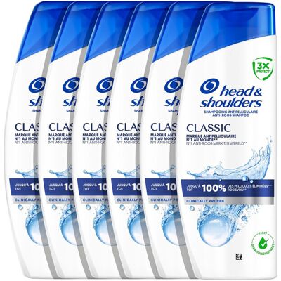 HEAD&SHOULDERS Head & Shoulders Shampoo Classic, Anti-roos, Voordeelverpakking 6 x 250 ml HEAD&SHOULDERS Head & Shoulders Shampoo Classic, Anti-roos, Voordeelverpakking 6 x 250 ml