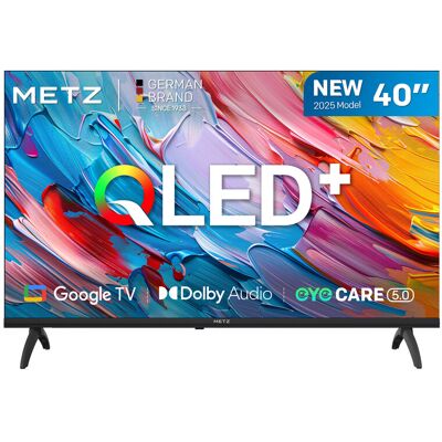 METZ 102 cm 2025 QLED Smart-tv HD Google TV, 40MQF7000Z, 93% DCI-P3 breed kleurengamma, HDR10 & HLG, nieuwste Google TV-besturingssysteem, oogbescherming (laag blauw licht), Dolby Audio METZ 102 cm 2025 QLED Smart-tv HD Google TV, 40MQF7000Z, 93% DCI-P3 breed kleurengamma, HDR10 & HLG, nieuwste Google TV-besturingssysteem, oogbescherming (laag blauw licht), Dolby Audio