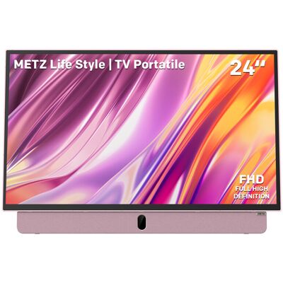 METZ Draagbare tv 24MPE7300Z Batterij binnen, Goolge tv Roze METZ Draagbare tv 24MPE7300Z Batterij binnen, Goolge tv Roze