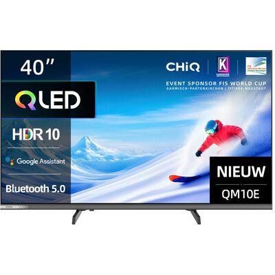 CHiQ L40QM10E 40 inch QLED Pro Smart Google tv Randloos metalen design, 90 % DCI-P3, HDR10, Dolby Audio Full hd, spraakbediening CHiQ L40QM10E 40 inch QLED Pro Smart Google tv Randloos metalen design, 90 % DCI-P3, HDR10, Dolby Audio Full hd, spraakbediening