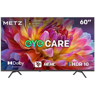 METZ 60 Inch UHD Smart TV MUF7000Z, HDR10, Dolby Audio, MEMC, S AI Engine, Oogbescherming 3.0, Drievoudige Tuner METZ 60 Inch UHD Smart TV MUF7000Z, HDR10, Dolby Audio, MEMC, S AI Engine, Oogbescherming 3.0, Drievoudige Tuner