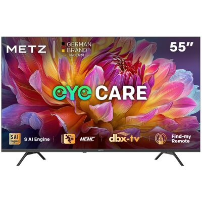 METZ UHD 55 Inch (140cm) Smart TV, 55MUF7000Z, HDR10, Dolby Vision & Atmos, MEMC, Lage Blauwlicht, Google TV, Googlecast, Tuner DVB-T/T2/C/S/S2 METZ UHD 55 Inch (140cm) Smart TV, 55MUF7000Z, HDR10, Dolby Vision & Atmos, MEMC, Lage Blauwlicht, Google TV, Googlecast, Tuner DVB-T/T2/C/S/S2