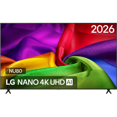LG 65NU800B6LA 65 inch NANO 4K UHD AI Smart TV, Alpha 7 AI Processor 4K Gen9, HDR10, HLG, webOS 26, AI Sound Pro, Wi-Fi, Bluetooth, Zwart LG 65NU800B6LA 65 inch NANO 4K UHD AI Smart TV, Alpha 7 AI Processor 4K Gen9, HDR10, HLG, webOS 26, AI Sound Pro, Wi-Fi, Bluetooth, Zwart