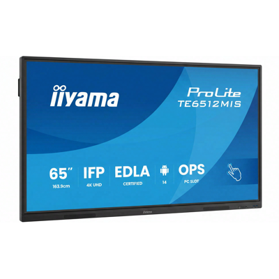 iiyama TE6512MIS-B4AG interactief flatpanel 165,1 cm (65") lcd-tv wifi 400 cd/m² 4K ultra HD zwart touchscreen Android-processor 24/7 iiyama TE6512MIS-B4AG interactief flatpanel 165,1 cm (65") lcd-tv wifi 400 cd/m² 4K ultra HD zwart touchscreen Android-processor 24/7
