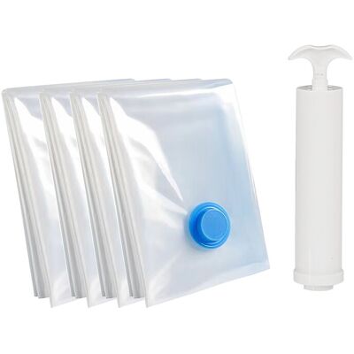 JORDAN&JUDY 5-pack medium vacuüm opbergzakken met handpomp, ruimtebesparend, vochtwerend JORDAN&JUDY 5-pack medium vacuüm opbergzakken met handpomp, ruimtebesparend, vochtwerend