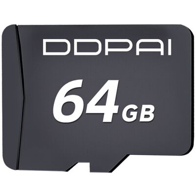 DDPAI 64 GB SD-kaart Class 10 voor dashcam, auto-camera, auto-DVR en adapters DDPAI 64 GB SD-kaart Class 10 voor dashcam, auto-camera, auto-DVR en adapters