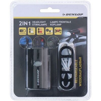 Dunlop Helmlamp - Herlaadbaar, 3 Lichtstanden - Fietshelm Licht Dunlop Helmlamp - Herlaadbaar, 3 Lichtstanden - Fietshelm Licht
