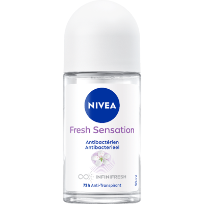 NIVEA Fresh Sensation Anti-transpirant Deo roller - 72 uur bescherming - Deodorant - Alcoholvrij - Geur van bloemen en bessen - 50 ml NIVEA Fresh Sensation Anti-transpirant Deo roller - 72 uur bescherming - Deodorant - Alcoholvrij - Geur van bloemen en bessen - 50 ml