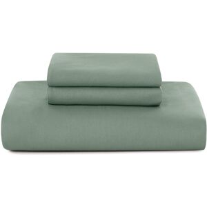 Beddengoed 135 x 200 cm, 90% katoen, 4-delig set, groene dekbedovertrek, 2 kussenslopen 80 x 80 cm, OEKO-TEX, met rits Beddengoed 135 x 200 cm, 90% katoen, 4-delig set, groene dekbedovertrek, 2 kussenslopen 80 x 80 cm, OEKO-TEX, met rits
