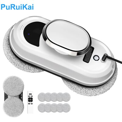 PuRuiKai Slimme Ramenreinigingsrobot met sterke zuigkracht, afstandsbediening voor ramen/tegels PuRuiKai Slimme Ramenreinigingsrobot met sterke zuigkracht, afstandsbediening voor ramen/tegels