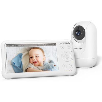 Momcozy BM01 1080P HD Babyfoon met Camera, Infrarood Nachtzicht, 5000mAh Batterij, Tweerichtingscommunicatie, Temperatuursensor, Slaapliedjes, Bereik tot 300m Momcozy BM01 1080P HD Babyfoon met Camera, Infrarood Nachtzicht, 5000mAh Batterij, Tweerichtingscommunicatie, Temperatuursensor, Slaapliedjes, Bereik tot 300m