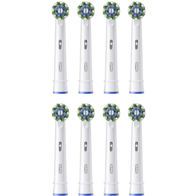 Oral-B CrossAction vervangende opzetborstels, verpakking van 8 Oral-B CrossAction vervangende opzetborstels, verpakking van 8