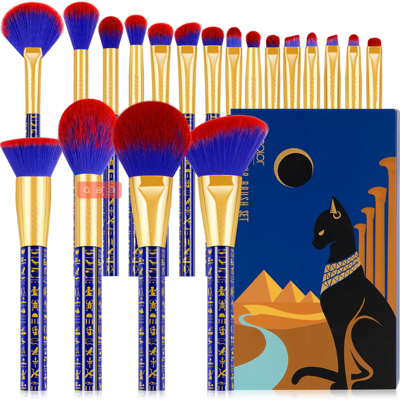 Docolor 19-delige make-upkwastenset met Egyptisch thema Docolor 19-delige make-upkwastenset met Egyptisch thema