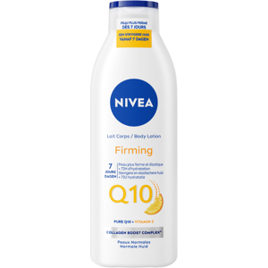 NIVEA Q10 plus Verstevigende Bodylotion - Lotion met Vitamine C - Bodycrème - 48 uur Hydratatie - Voor Normale Huid - 250 ml NIVEA Q10 plus Verstevigende Bodylotion - Lotion met Vitamine C - Bodycrème - 48 uur Hydratatie - Voor Normale Huid - 250 ml