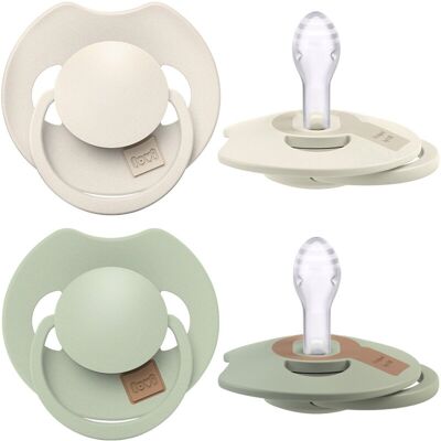 Difrax LOVI Dynamische Prime Fopspeen - 0 tot 6 Maanden - Beige & Lichtgroen - 2 Stuks Difrax LOVI Dynamische Prime Fopspeen - 0 tot 6 Maanden - Beige & Lichtgroen - 2 Stuks