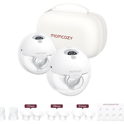 MOMCOZY M5 Borstvoedingspomp - Microvibratie, 3 Modus, Doppellaagse Flens MOMCOZY M5 Borstvoedingspomp - Microvibratie, 3 Modus, Doppellaagse Flens