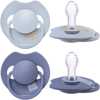 Difrax LOVI Dynamische Prime Fopspeen - 6 tot 18 Maanden - Lichtblauw & Navy - 2 Stuks Difrax LOVI Dynamische Prime Fopspeen - 6 tot 18 Maanden - Lichtblauw & Navy - 2 Stuks