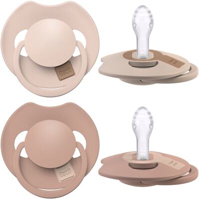 Difrax LOVI Dynamische Prime Fopspeen - 18+ Maanden - Beige & Bruin - 2 Stuks Difrax LOVI Dynamische Prime Fopspeen - 18+ Maanden - Beige & Bruin - 2 Stuks